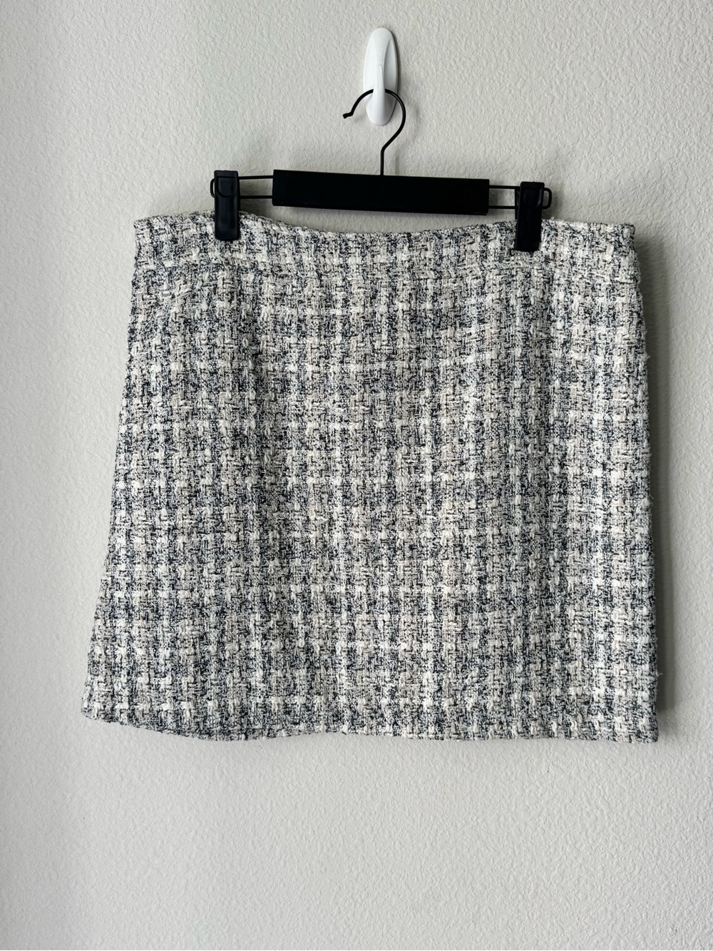 Rachel Zoe Black and White Tweed Mini Skirt